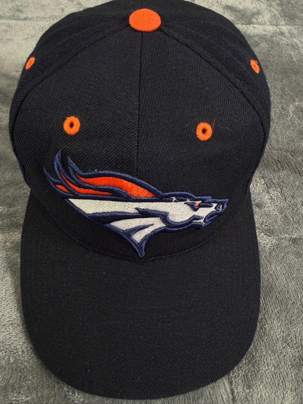 Denver Broncos Hat American Needle 1918 Series Snapback Cap Black Orange Vtg.